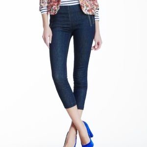 J Brand Zipper Pocket Moto Flat Front Cropped Skinny Jegging Jeans